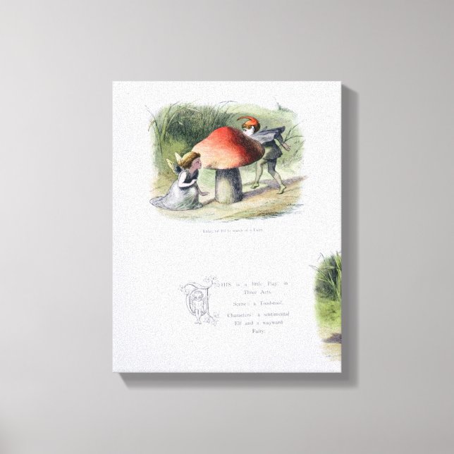 Toile Un elfe à la recherche d'une fée, illustration tir (Recto)