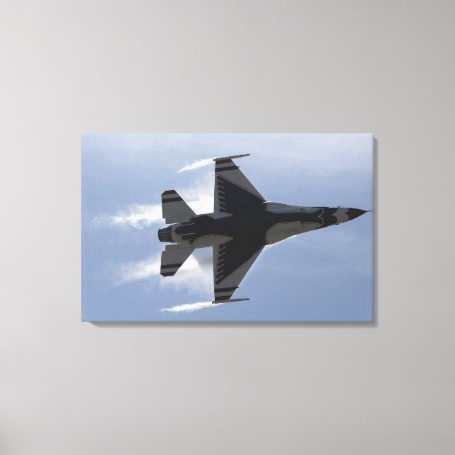 Toile Un faucon F-16 qui combat tire des G élevés (Recto)