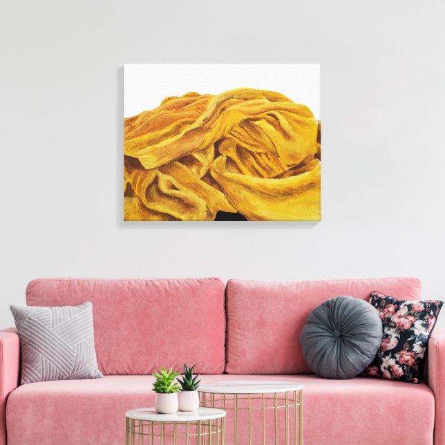 Toile Un foulard jaune (Insitu(Salon))