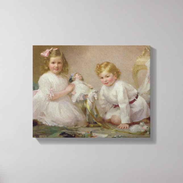 Toile Un frère et une soeur jouent, 1915 (Recto)