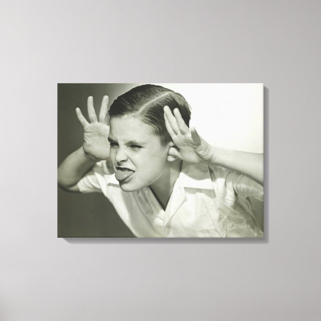 Toile Un garçon qui fait son visage (Recto)