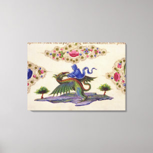Toile Un génie et un monstre à ailes