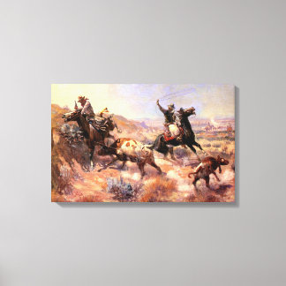 Toile Un grave préjudice de Charles M. Russell