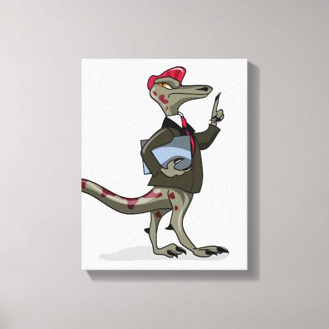 Toile Un Greffier De Caricature Iguanodon. (Recto)