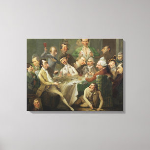 Toile Un groupe de caricature, c.1776 (huile sur la
