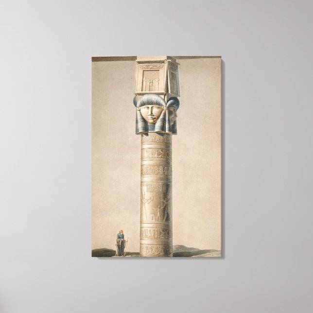 Toile Un Hathor à la tête d'une colonne à Dendarah, illu (Recto)