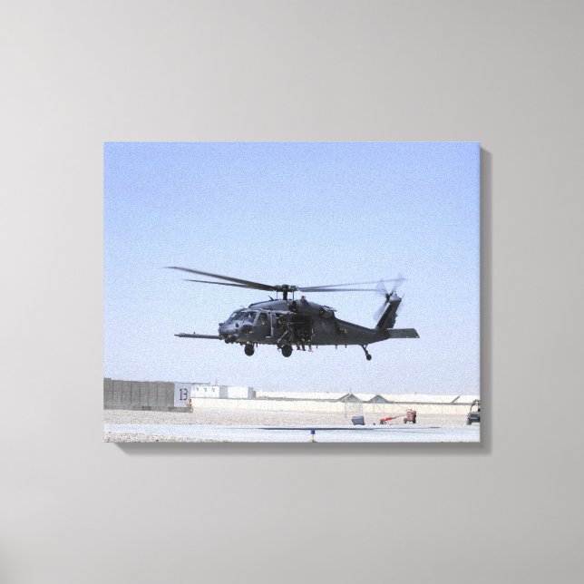 Toile Un HH-60G Pave Hawk décolle du Camp Bastio (Recto)
