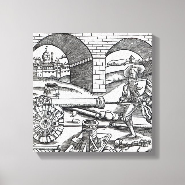 Toile Un homme charge un canon (Recto)