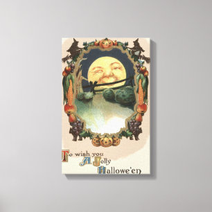 Toile Un Homme Dans La Sorcière De La Lune Jack-o'-lante