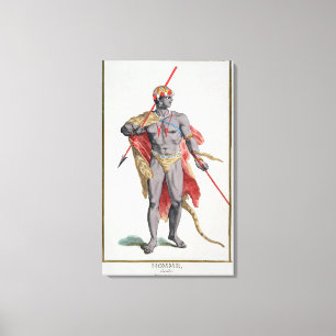Toile Un homme des Caraïbes, 1780 (gravure colorée