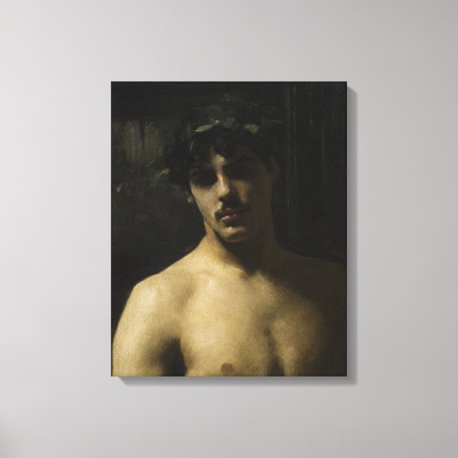 Toile Un homme porte des lauriers (Recto)