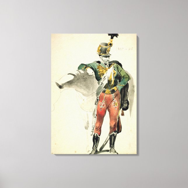Toile Un Hussar du 9e régiment (Recto)