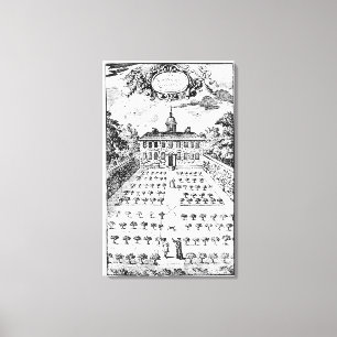 Toile Un jardin de maison de campagne, 'du Recr des