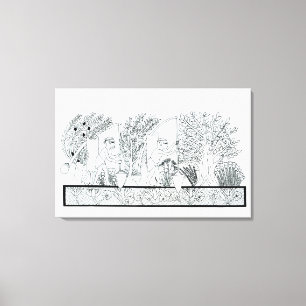 Toile Un jardin égyptien antique (gravure) (photo :