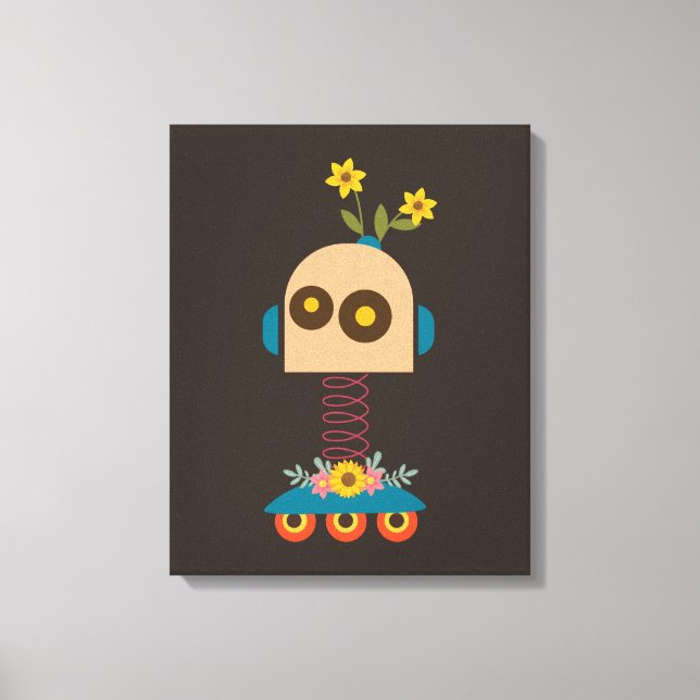 Toile Un joli robot design pour enfants (Recto)