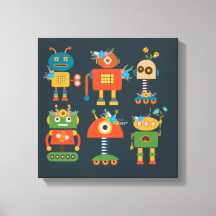 Toile Un joli robot design pour enfants