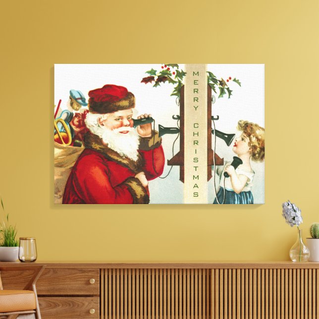 Toile Un joyeux Noël par Ellen Clapsaddle (Insitu(Salon))