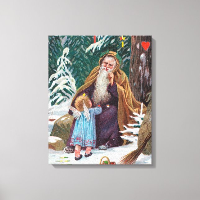 Toile Un joyeux Noël Père Noël avec (Recto)