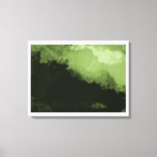 Toile un magnifique paysage numérique vert