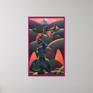 Toile Un Martini Terres sur la Planète des Oliviers - Ke