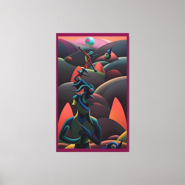 Toile Un Martini Terres sur la Planète des Oliviers - Ke (Recto)