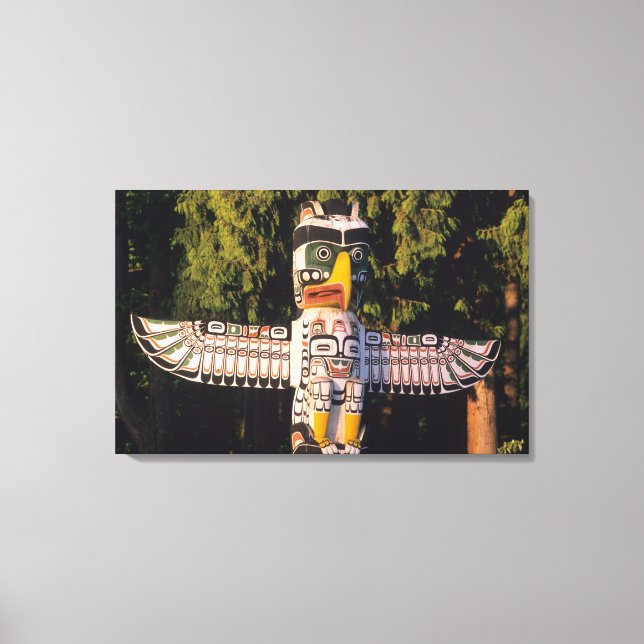 Toile Un mât totem à Vancouver, Canada. (Recto)