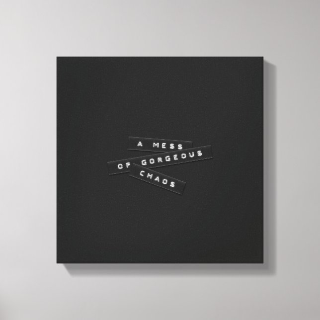 Toile Un Mess De Superbes Chaos Embossés Étiquette Canva (Recto)