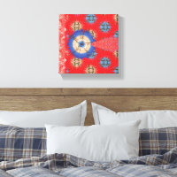 Un motif en cachemire décoratif rouge et bleu, enh