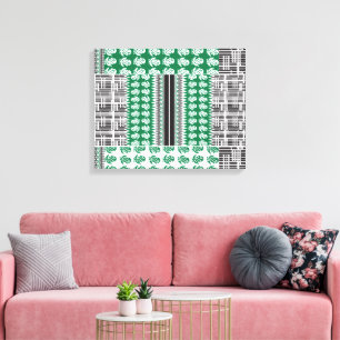 Toile Un motif vert et noir visuellement attrayant, acce