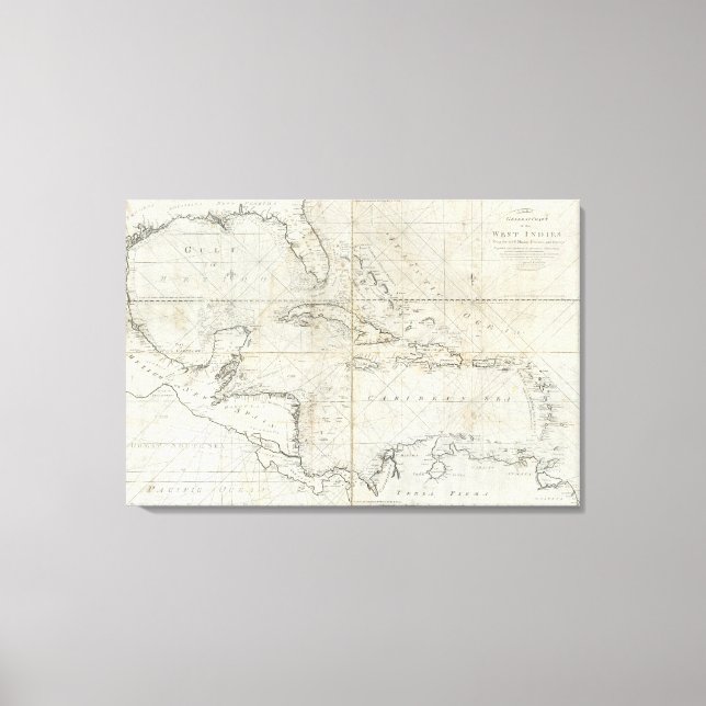 Toile Un nouveau tableau général des Antilles (Recto)