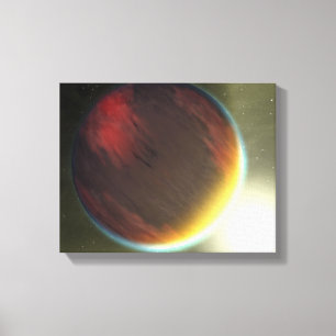 Toile Un nuageux Jupiter-comme la planète qui orbite