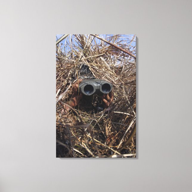 Toile Un observateur de scouts pratique la technique d'o (Recto)