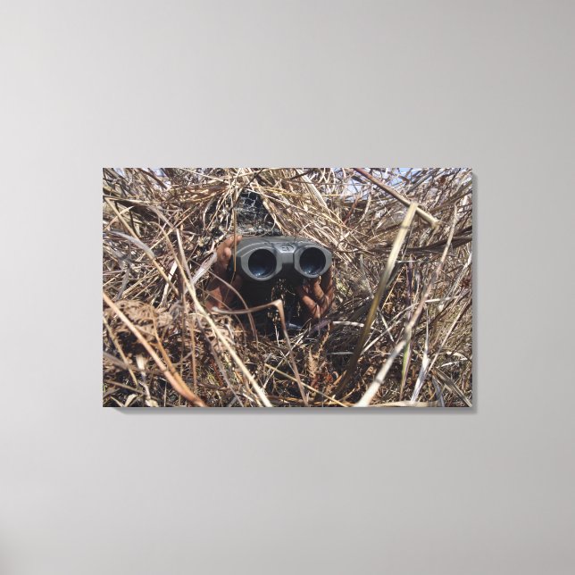 Toile Un observateur de scouts pratique la technique d'o (Recto)