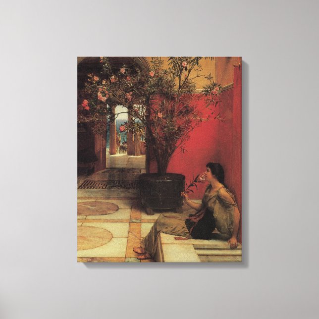 Toile Un Oleander par Alma Tadema, Fleurs Vintage (Recto)