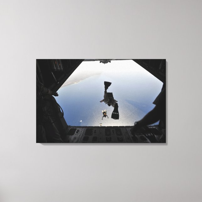 Toile Un parachutiste de l'armée de l'air américaine sau (Recto)