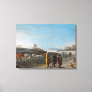Toile Un paysage italien avec un subje non identifié