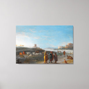 Toile Un paysage italien avec un subje non identifié