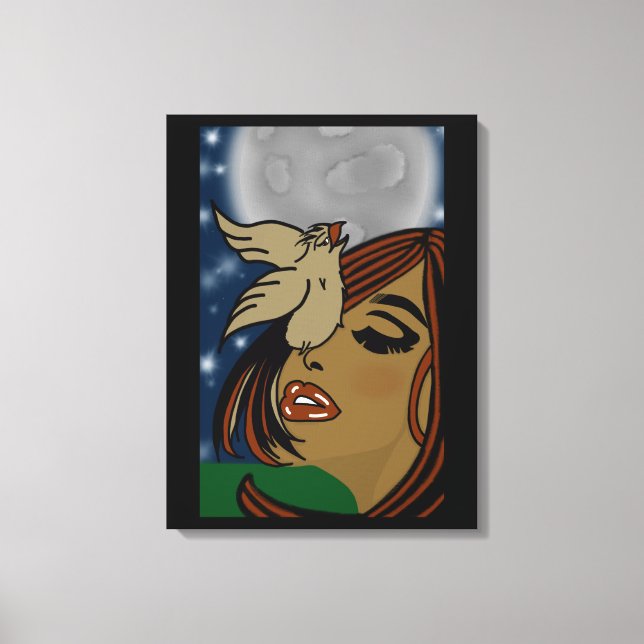 Toile Un Petit Oiseau M'A Dit Canvas Imprimer (Recto)
