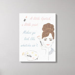 Toile Un petit rouge à lèvres un peu de peinture Maquill