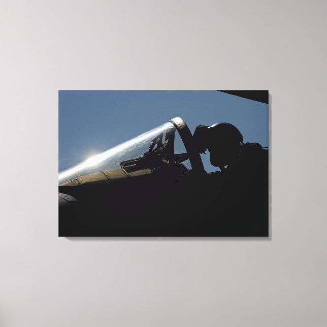 Toile Un pilote se prépare au décollage (Recto)
