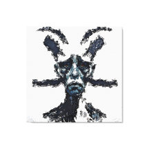 Un portrait abstrait monochrome