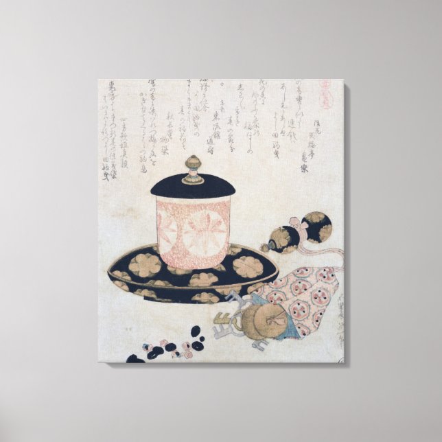 Toile Un pot de thé et de clés, 1822 (Recto)