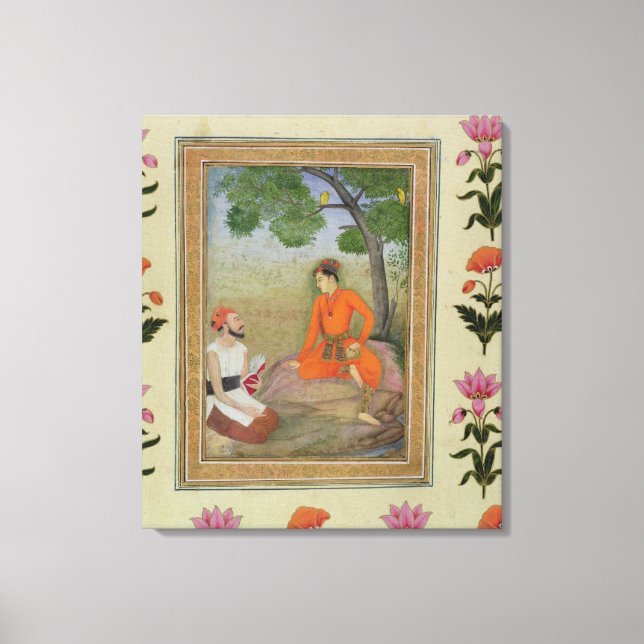 Toile Un prince en discussion avec un homme religieux (Recto)
