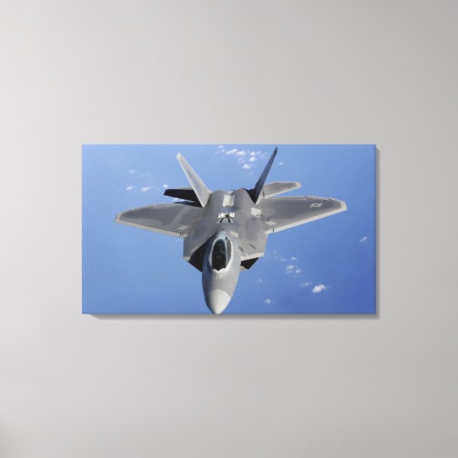 Toile Un Raptor F-22 se met en position pour recevoir f  (Recto)