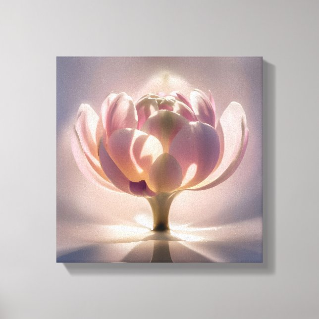 Toile Un regard rapproché sur la fleur de Lotus (Recto)