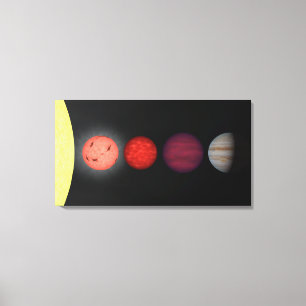 Toile Un rendu d'artiste comparant nains bruns