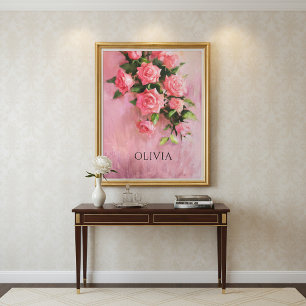 Toile Un rêve personnalisé aux teintes roses