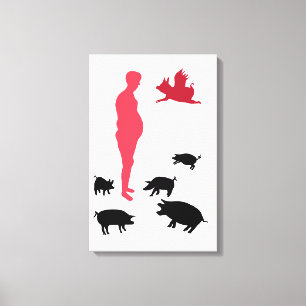 Toile Un Seul Repas Joyeux Soit Végétarien, La Ferme