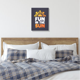 Toile Un signe qui dit plaisir sur le soleil
