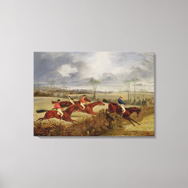 Toile Un Steeplechase, près de la finition (huile sur to (Recto)